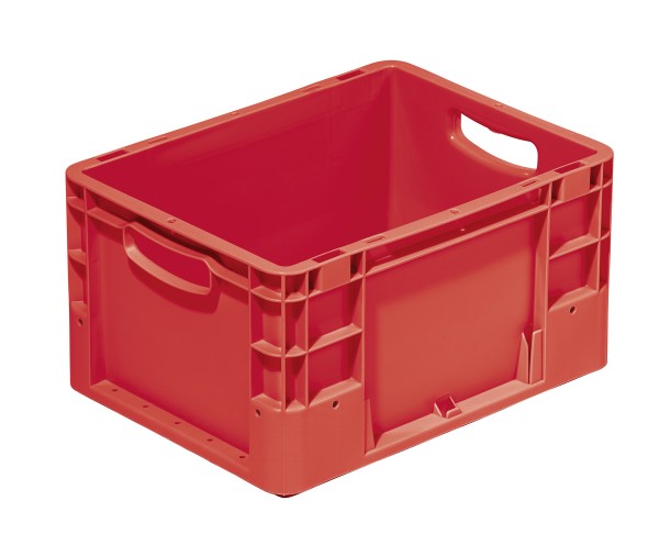 Euro-Transportbehälter rot, 400 x 300 x 220 mm.