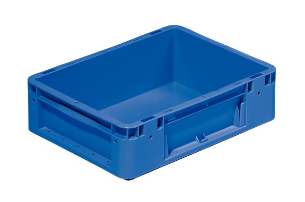 Euro-Transportbehälter blau, 400 x 300 x 120 mm.