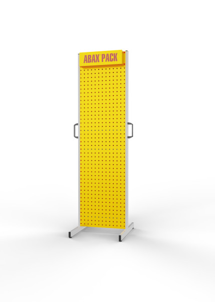 ABAX® Pack Station stationär doppelseitig RAL 7035/1023 HxBxT 1870 x 530 x 590 mm