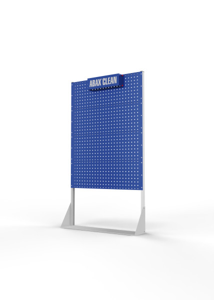 ABAX® Clean Point stationär einseitig RAL 7035/5010 mit 4 Lochplatten