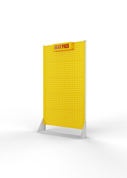ABAX® Pack Point stationär einseitig RAL 7035/1023 mit 5 Lochplatten