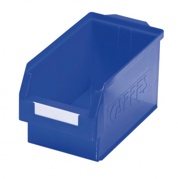 ®RasterPlan Lagersichtkasten Größe 3 Mit großer Griffmulde hinten Blau L 350 mm x B 200 mm x H 200 mm
