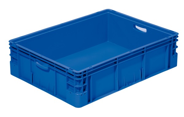 Euro-Transportbehälter blau, 800 x 600 x 220 mm.