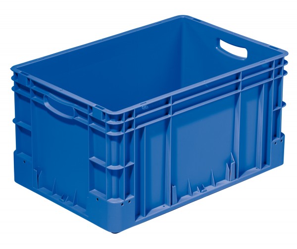 Euro-Transportbehälter blau, 600 x 400 x 320 mm.