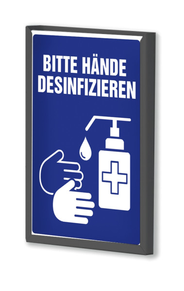 ABAX® Kennzeichnung Desinfektion DIN A 4 anthrazitgrau