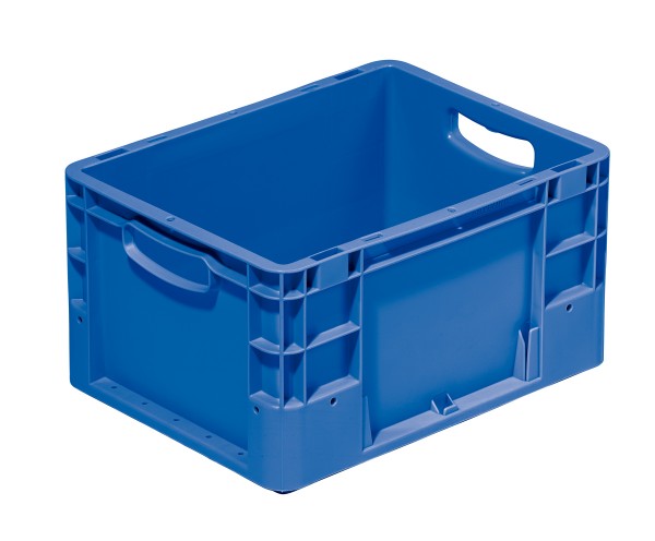 Euro-Transportbehälter blau, 400 x 300 x 220 mm.