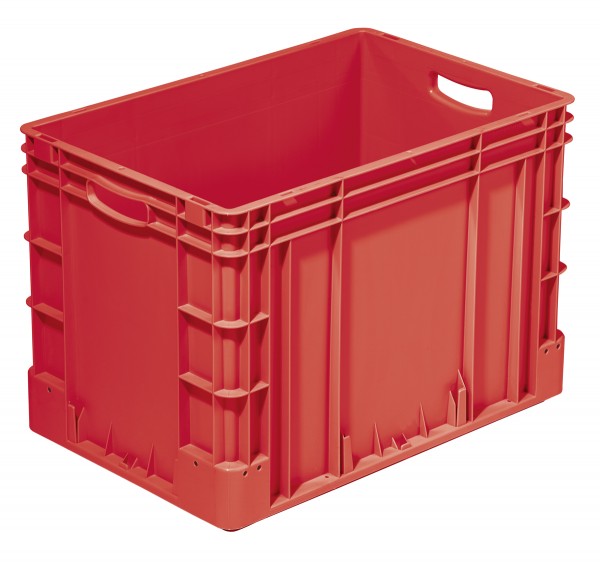 Euro-Transportbehälter rot, 600 x 400 x 420 mm.