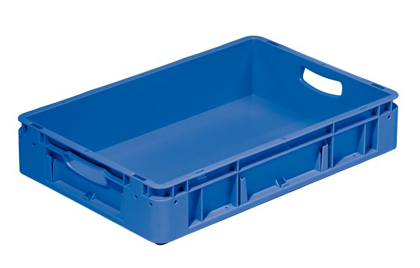 Euro-Transportbehälter blau, 600 x 400 x 120 mm.