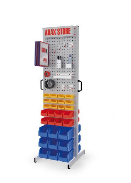 ABAX® Store Station stationär beidseitig Mod. 8 RAL 7035/7035 bestückt
