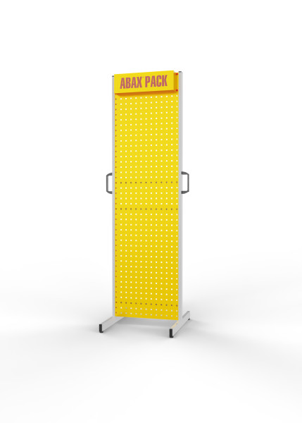 ABAX® Pack Station stationär einseitig RAL 7035/1023 HxBxT 1870 x 530 x 590 mm