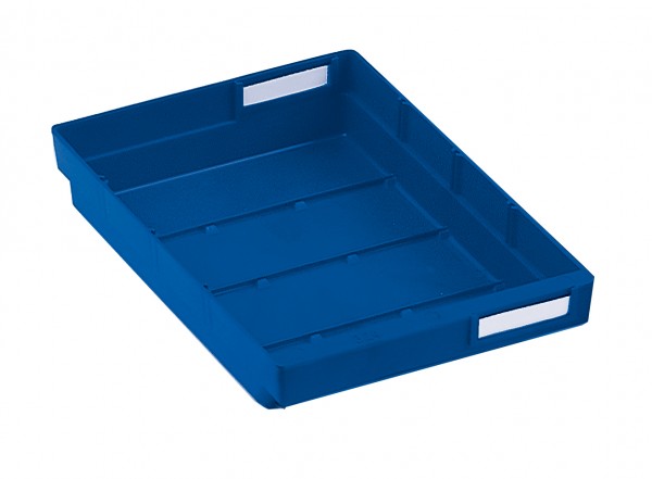 Regalkasten Mod. 320 blau, 300 x 240 x 65 mm, für 3 Trennplatten.