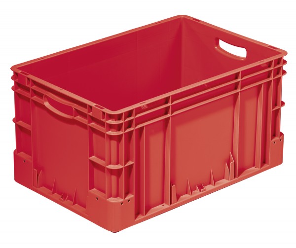 Euro-Transportbehälter rot, 600 x 400 x 320 mm.