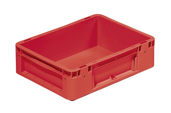 Euro-Transportbehälter rot, 400 x 300 x 120 mm.