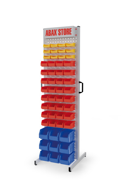 ABAX® Store Station stationär einseitig Mod. 4 RAL 7035/7035 bestückt