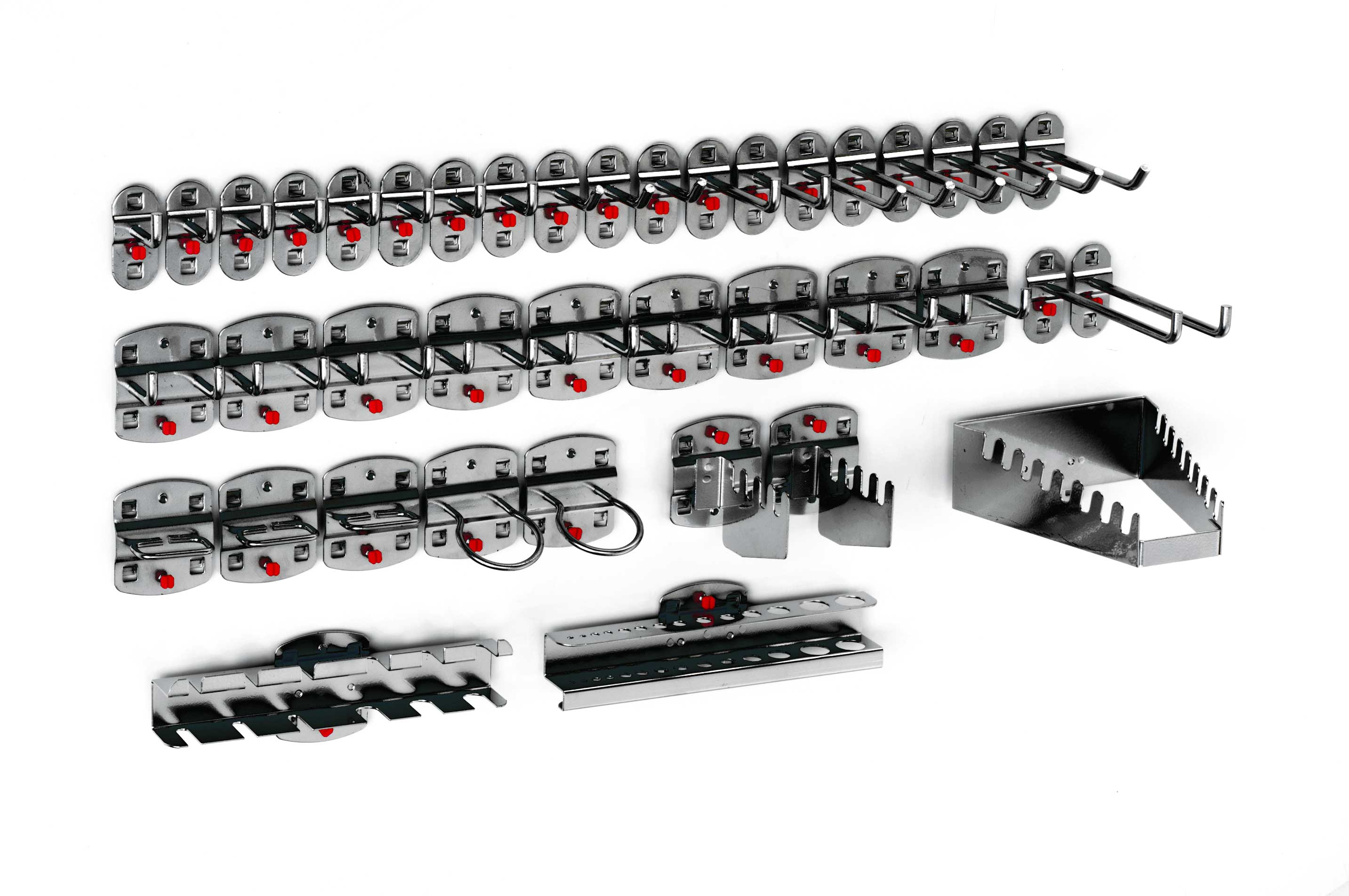 RasterPlan Werkzeughalter-Sortiment 15-teilig alufarben8 Werkzeughalter mit