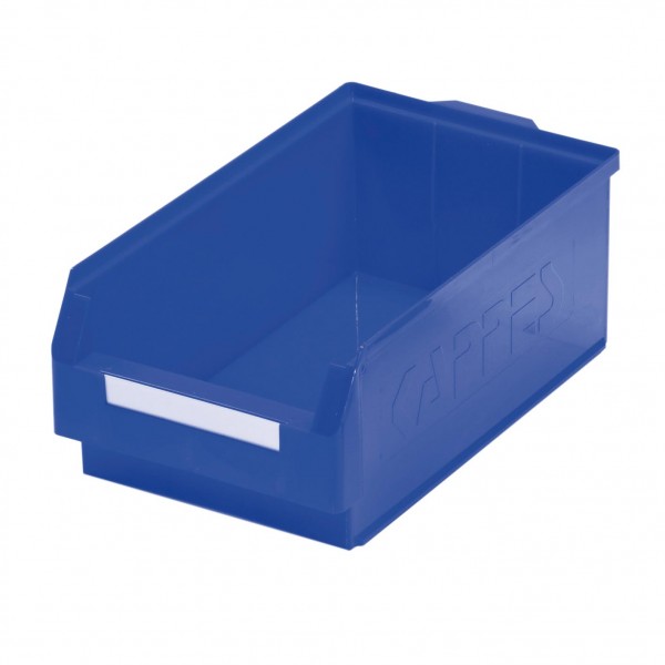 ®RasterPlan Lagersichtkasten Größe 2 Mit großer Griffmulde hinten Blau L 500 mm x B 300 mm x H 200 mm